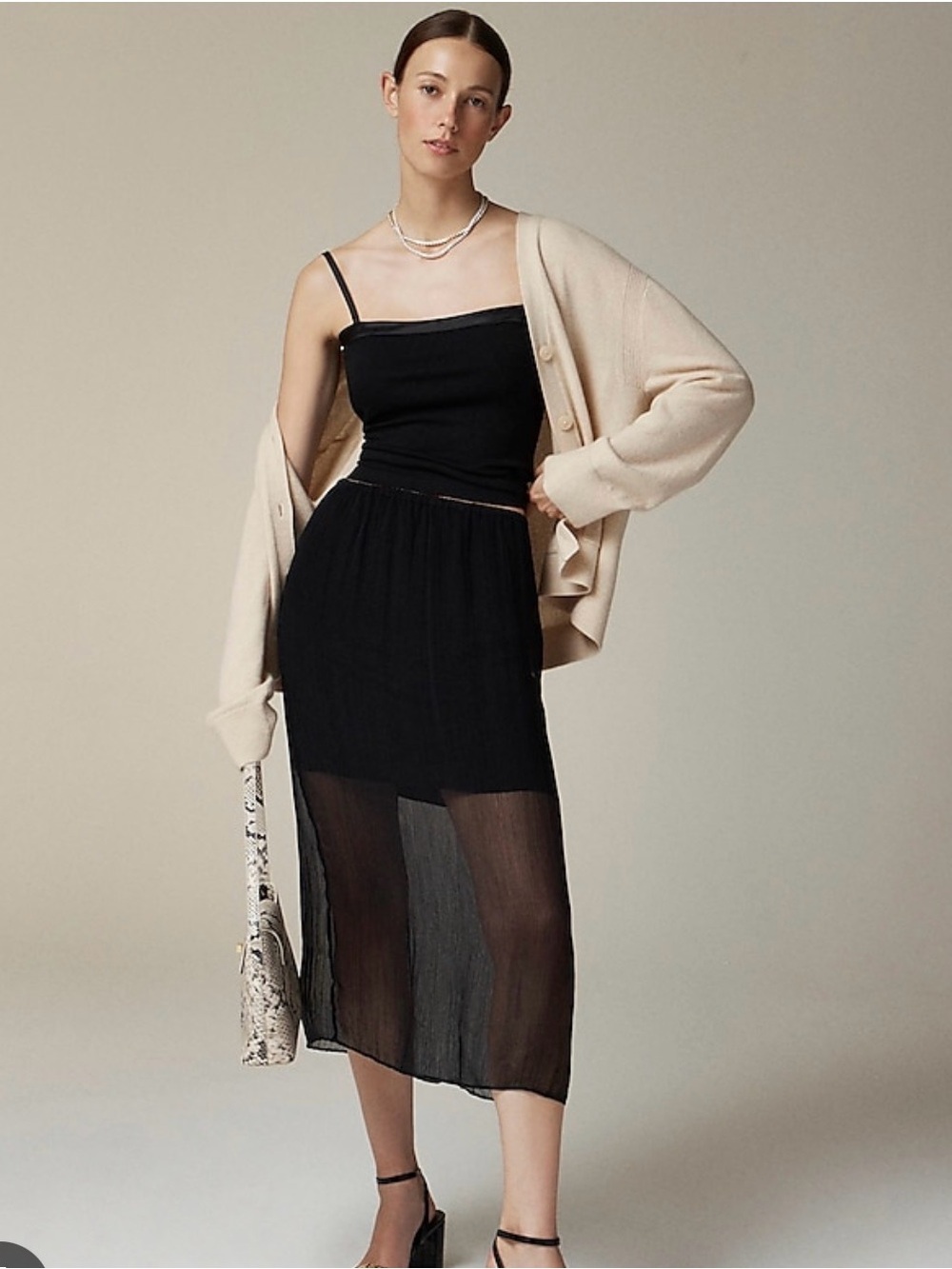 NWT J.Crew new Gwyneth skirt in chiffon